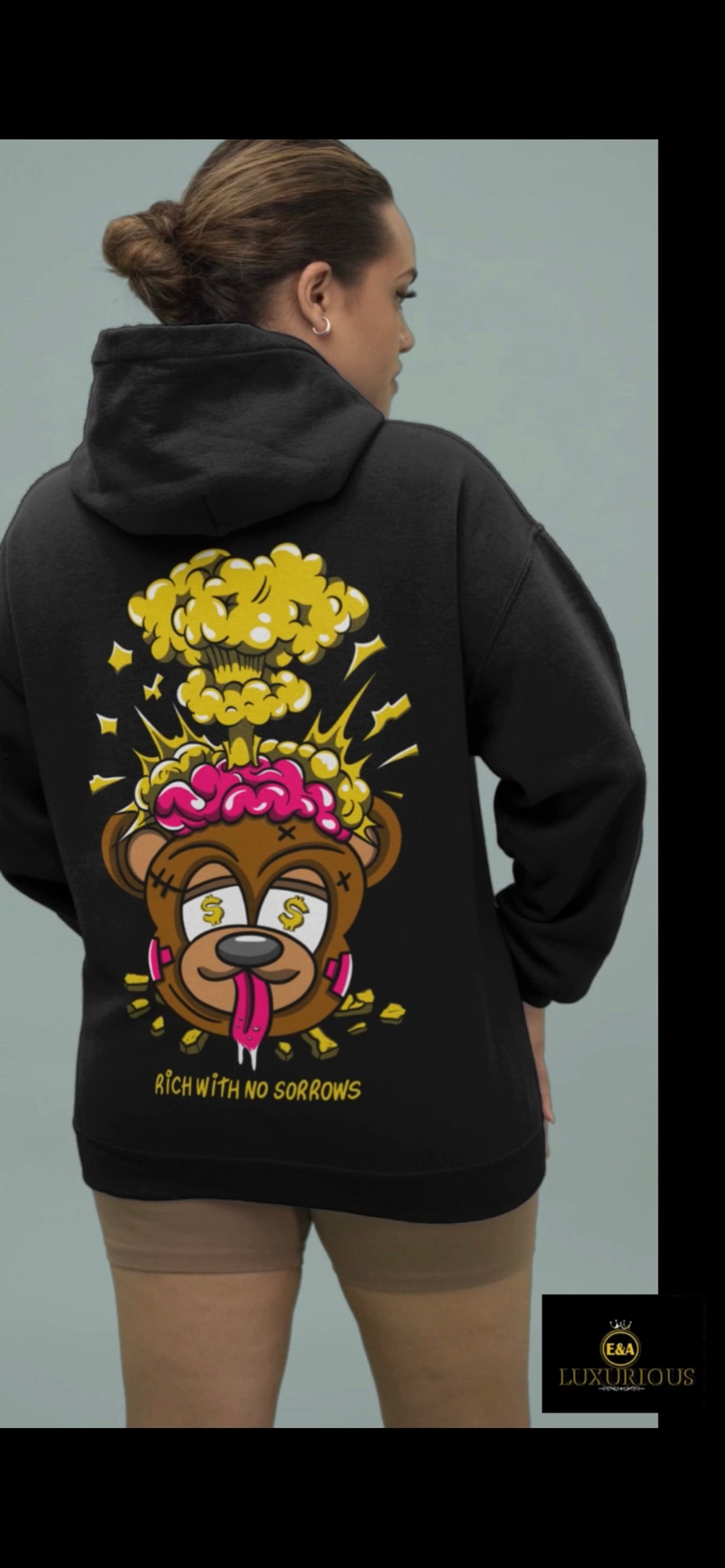 E&A Luxurious (Rich With No Sorrows) Unisex Embroidery Hoodie